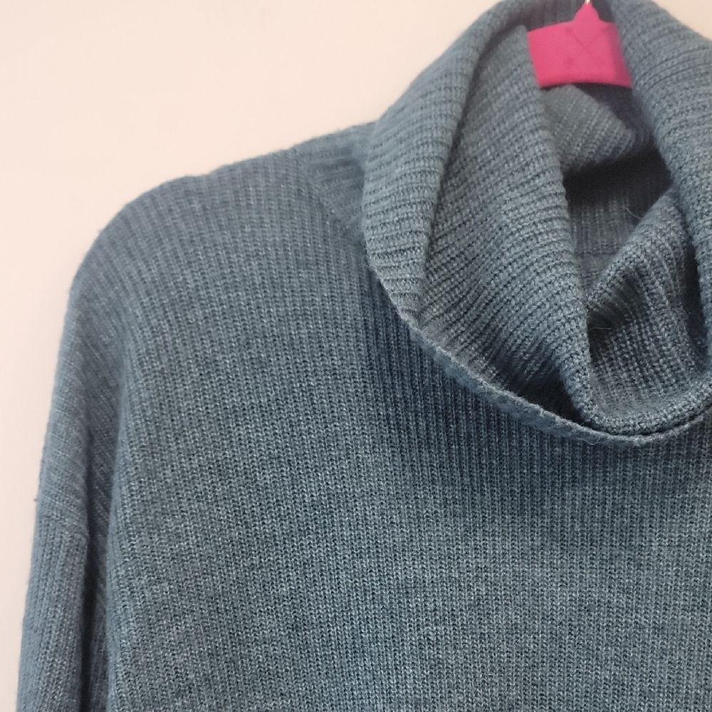 Madewell Cowl Neck Sweater Blue Size M Clean Girl - Picture 4 of 14